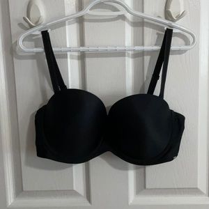 La Vie En Rose Black Push Up Strapless Bra | 40D